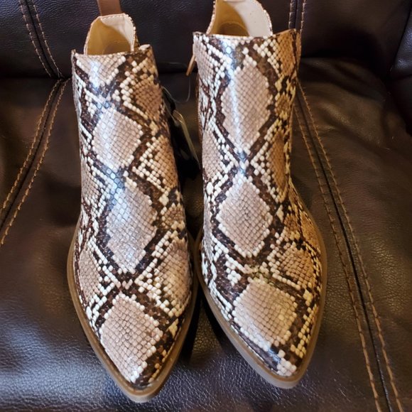 womens snake booties